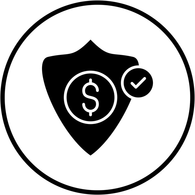 Estilo del icono de protección del diseño vectorial