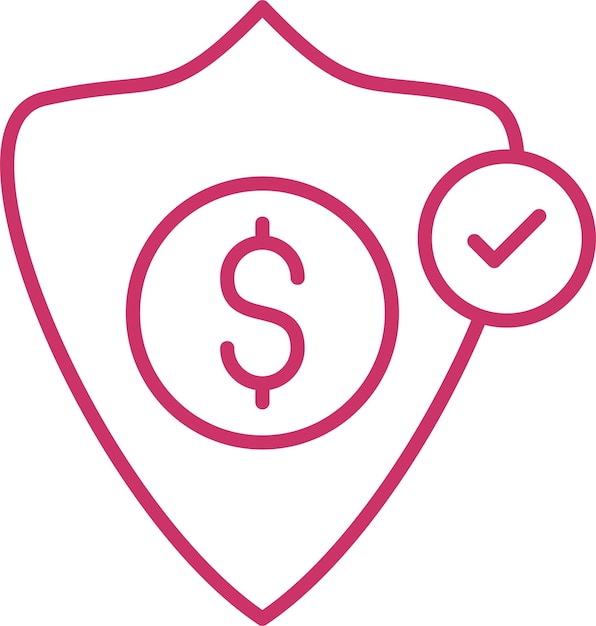 Estilo del icono de protección del diseño vectorial