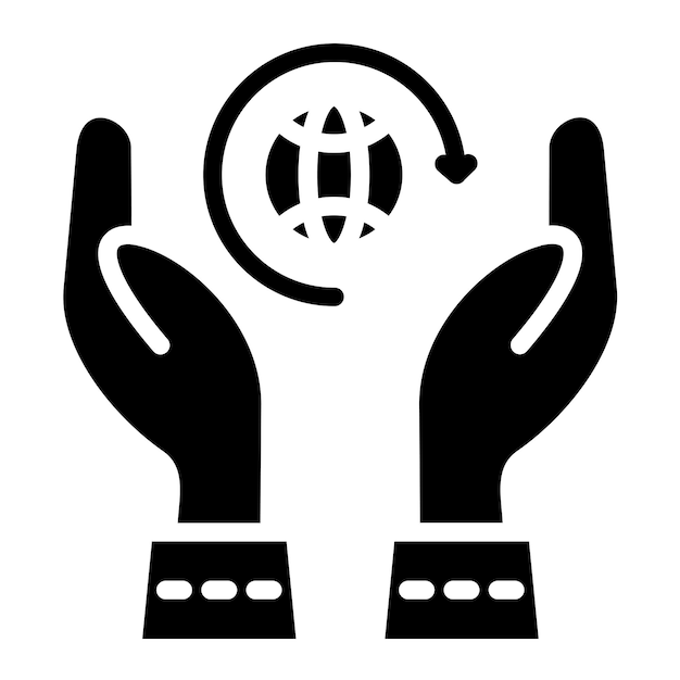 Estilo del icono de protección del ecosistema de diseño vectorial