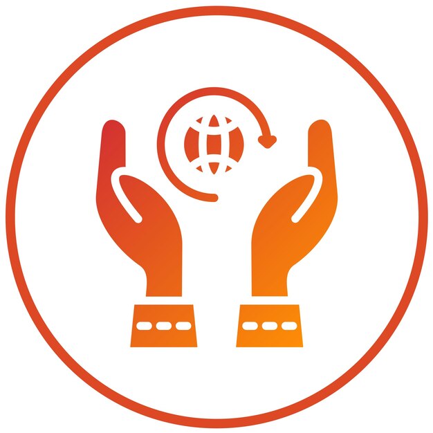 Estilo del icono de protección del ecosistema de diseño vectorial