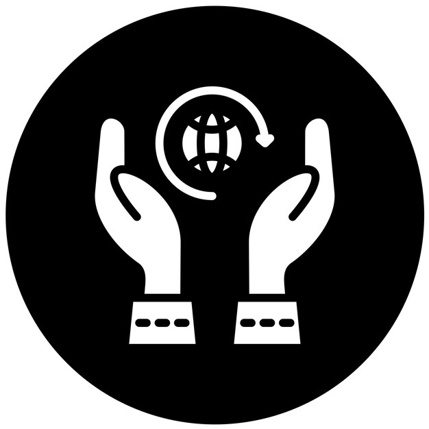 Estilo del icono de protección del ecosistema de diseño vectorial