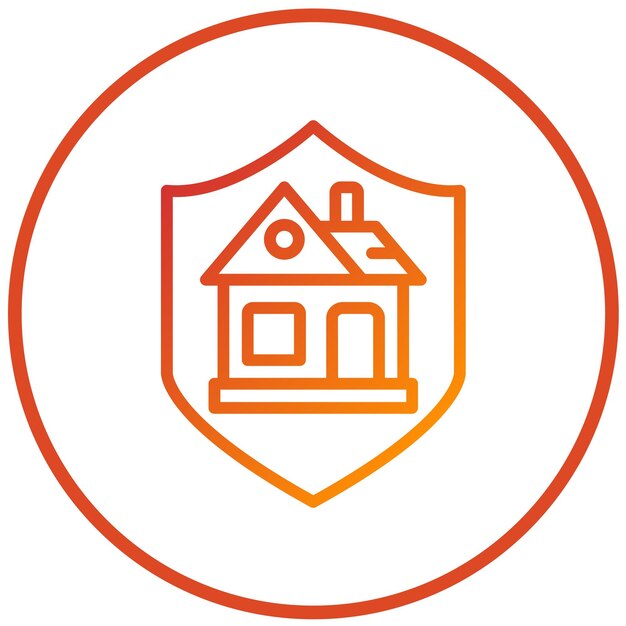 Estilo de icono protegido por diseño vectorial