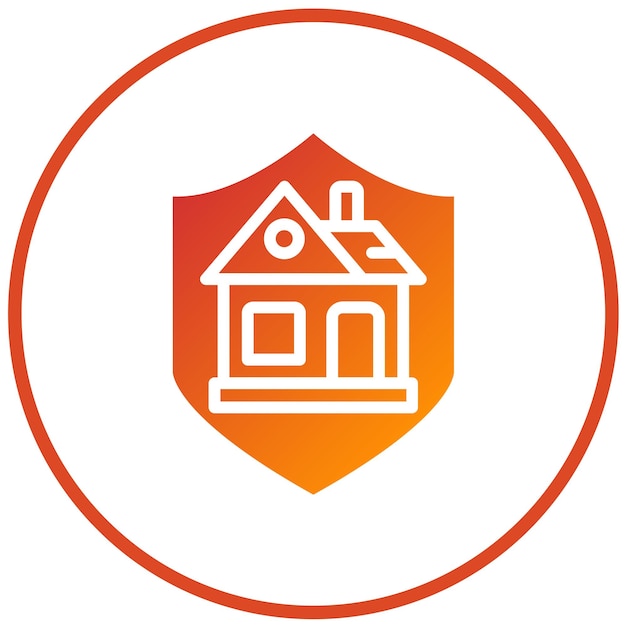 Estilo de icono protegido por diseño vectorial
