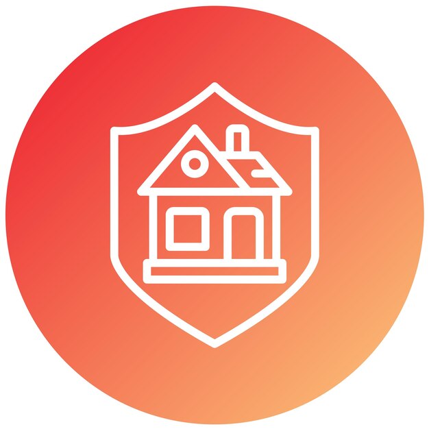 Estilo de icono protegido por diseño vectorial