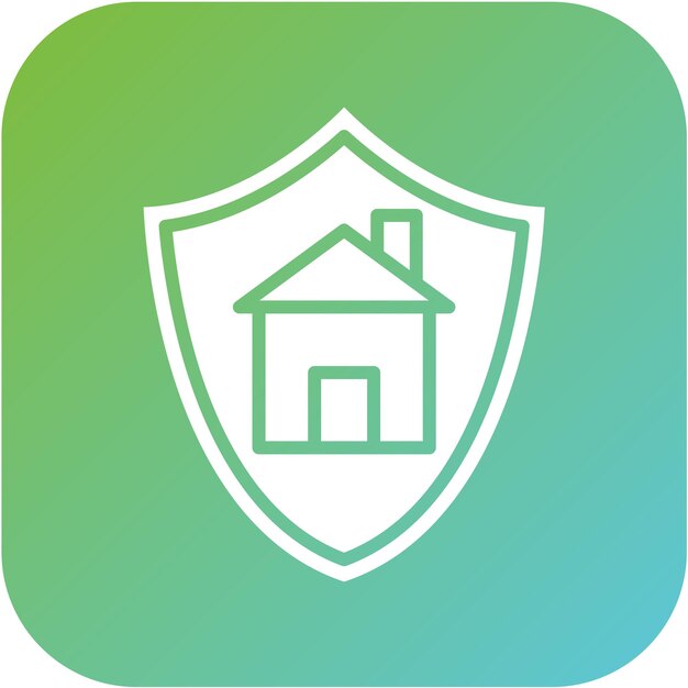 Estilo de icono protegido por diseño vectorial