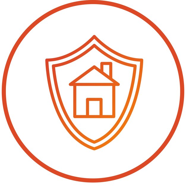Estilo de icono protegido por diseño vectorial