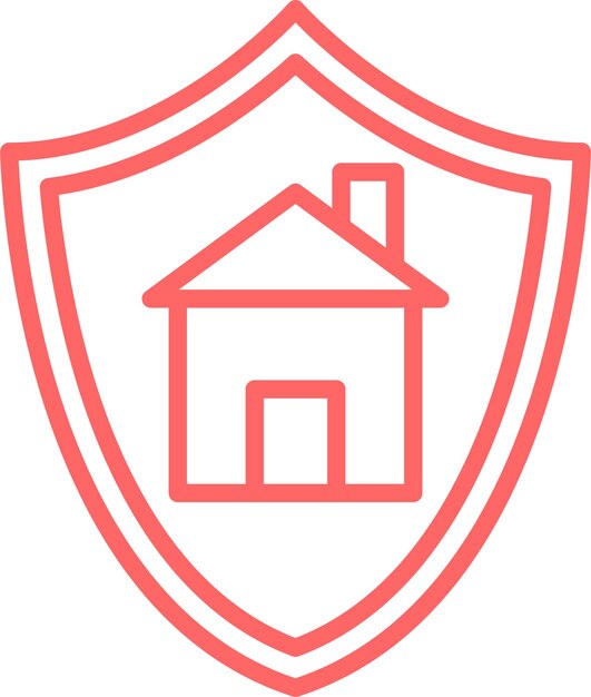Estilo de icono protegido por diseño vectorial