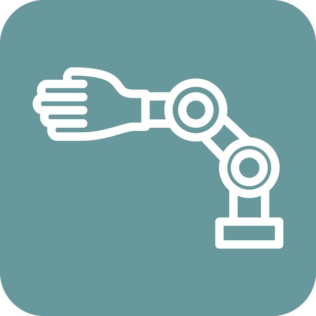 Estilo del icono de la prótesis de diseño vectorial