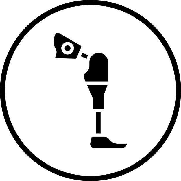 Estilo del icono de la prótesis inteligente de diseño vectorial