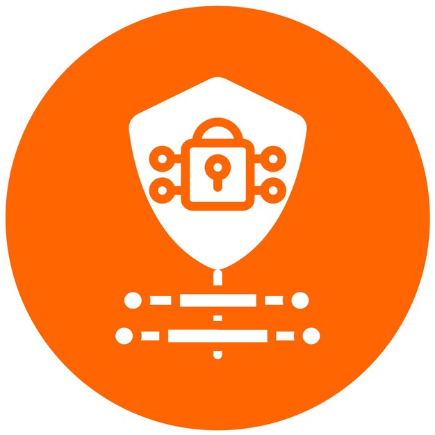 Estilo de icono de los protocolos cibernéticos de diseño vectorial