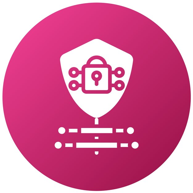 Estilo de icono de los protocolos cibernéticos de diseño vectorial