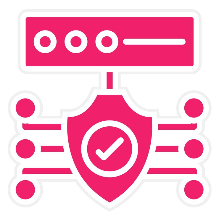 Vector estilo de icono de los protocolos de seguridad de diseño vectorial