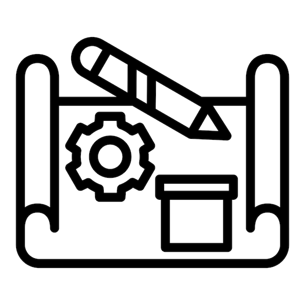 Estilo de icono de prototipo de diseño vectorial