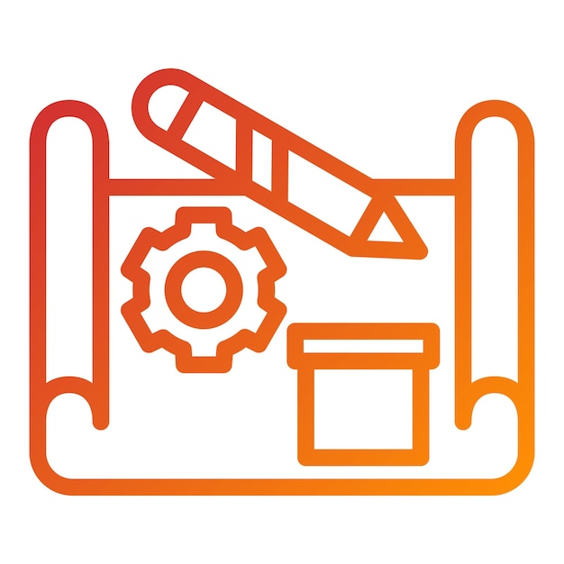 Estilo de icono de prototipo de diseño vectorial
