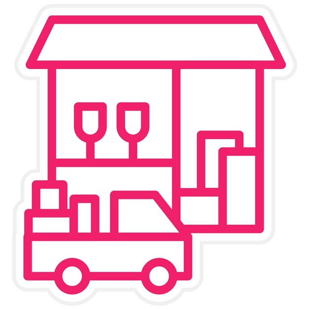 Estilo del icono del proveedor del diseño vectorial