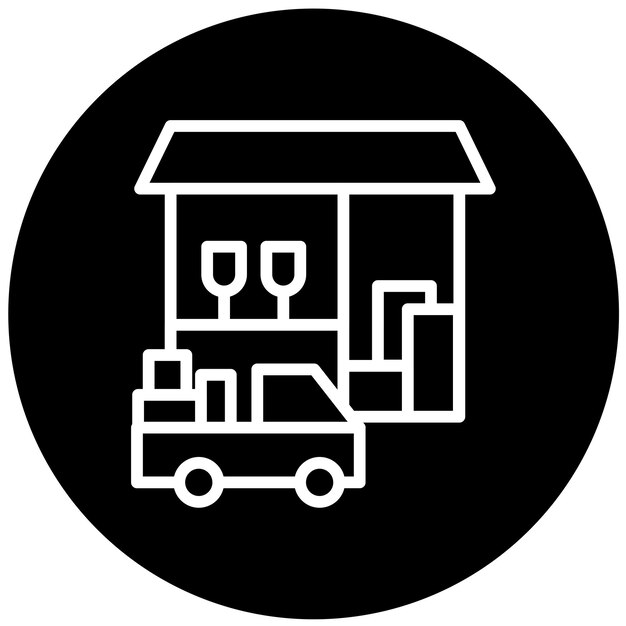 Estilo del icono del proveedor del diseño vectorial