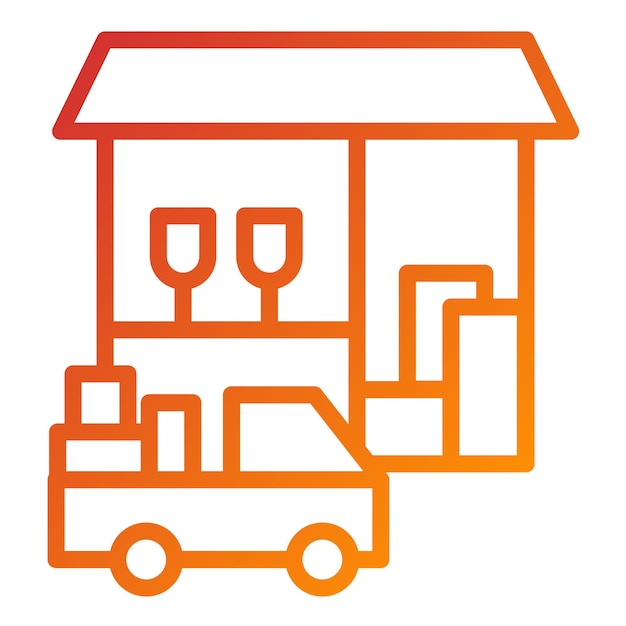 Estilo del icono del proveedor del diseño vectorial