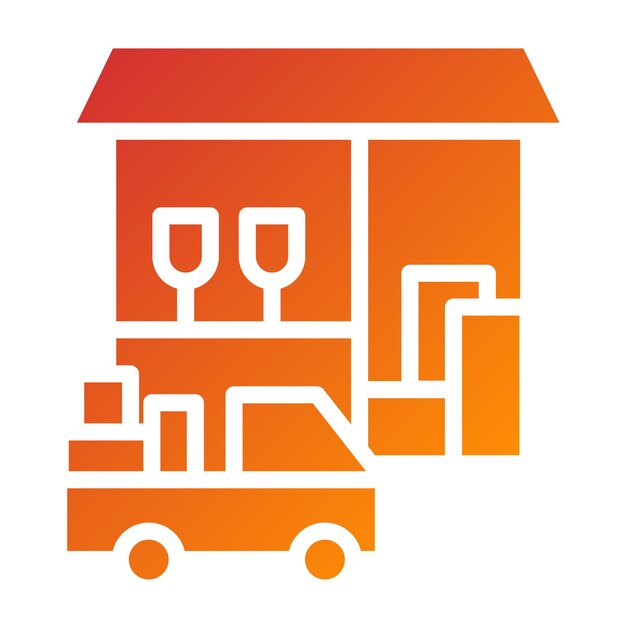 Estilo del icono del proveedor del diseño vectorial