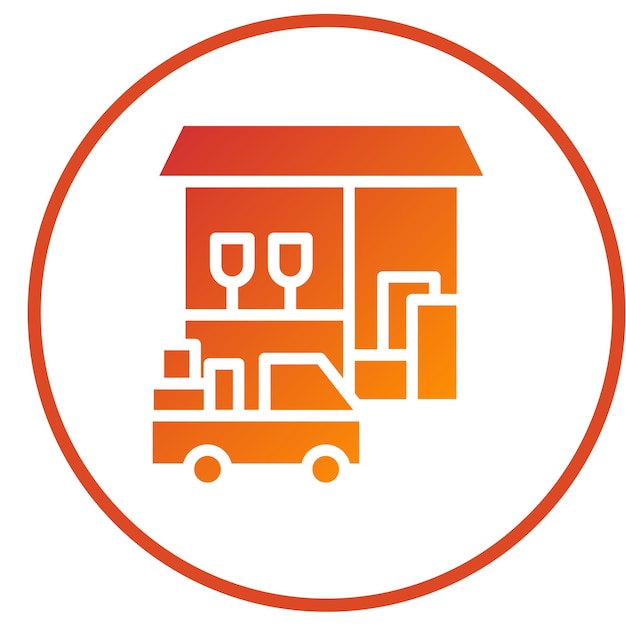 Estilo del icono del proveedor del diseño vectorial