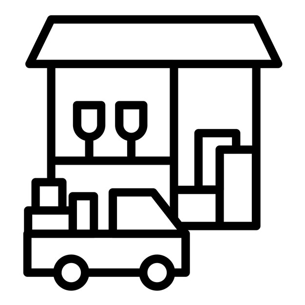 Estilo del icono del proveedor del diseño vectorial
