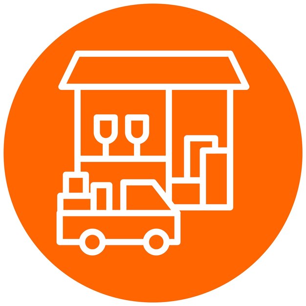 Estilo del icono del proveedor del diseño vectorial