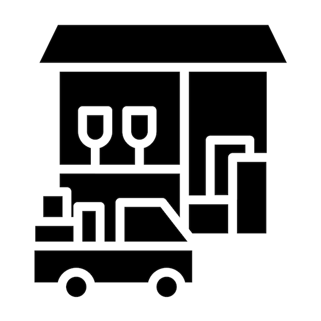 Estilo del icono del proveedor del diseño vectorial