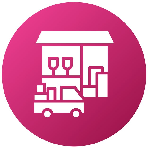 Estilo del icono del proveedor del diseño vectorial