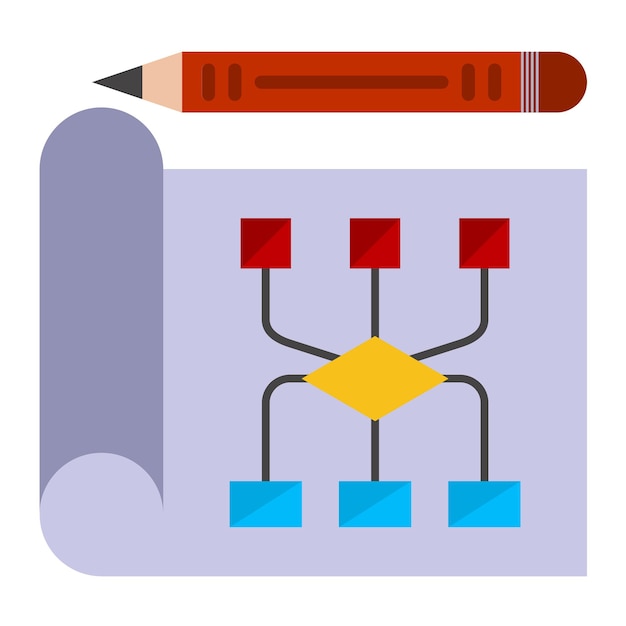 Estilo del icono del proyecto de diseño vectorial