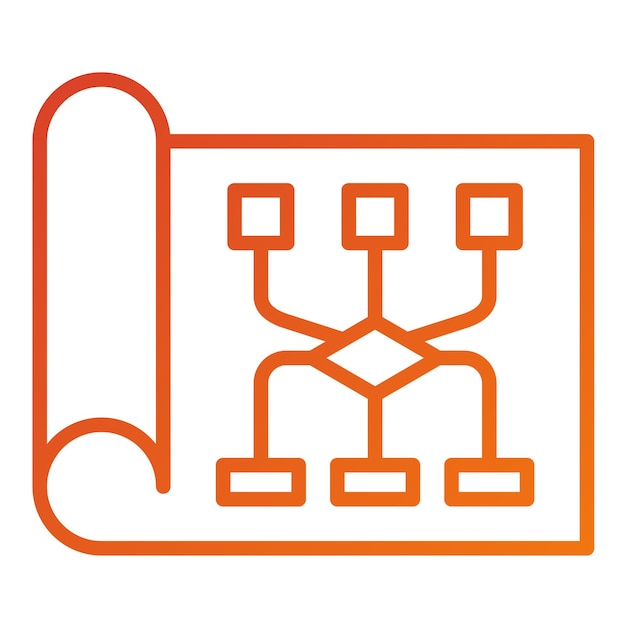 Estilo del icono del proyecto de diseño vectorial