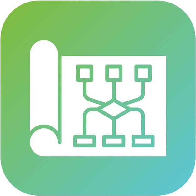 Estilo del icono del proyecto de diseño vectorial