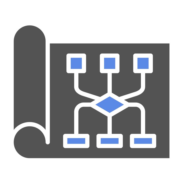 Estilo del icono del proyecto de diseño vectorial