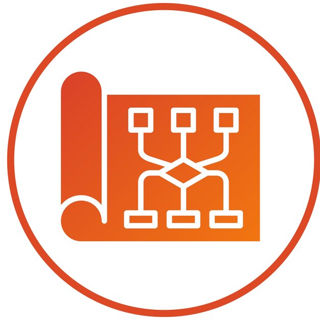 Estilo del icono del proyecto de diseño vectorial