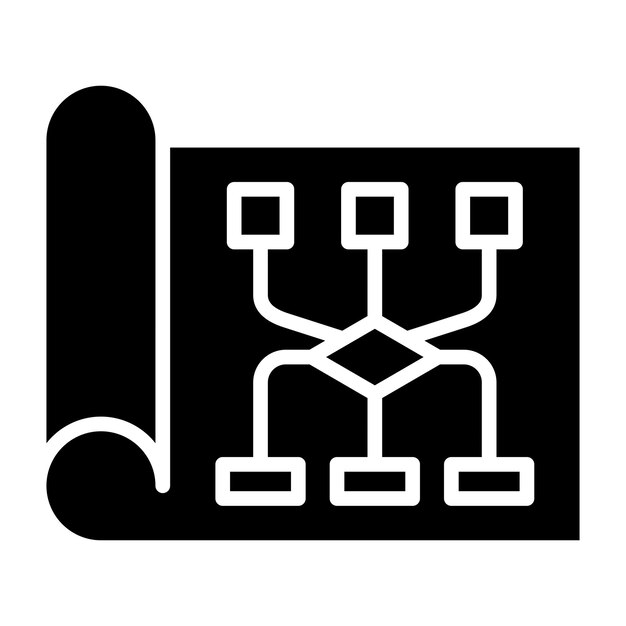 Estilo del icono del proyecto de diseño vectorial