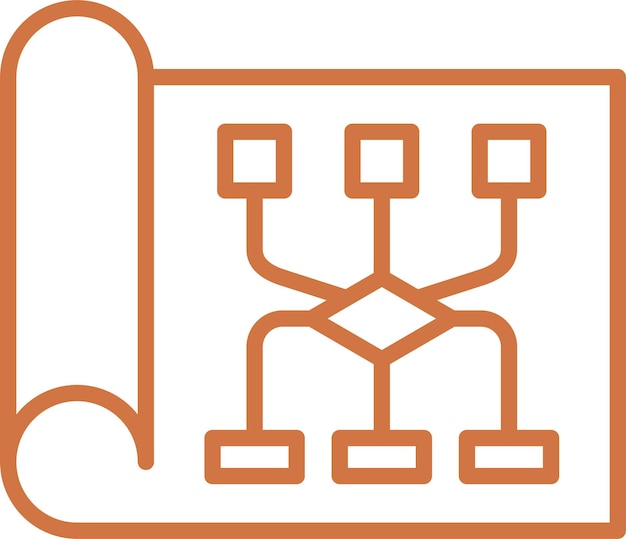 Estilo del icono del proyecto de diseño vectorial
