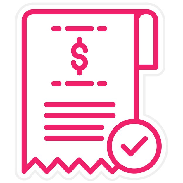 Estilo del icono del proyecto de ley de diseño vectorial