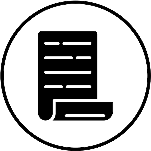 Estilo del icono del proyecto de ley de diseño vectorial