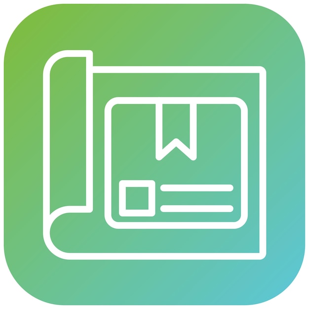 Estilo del icono del proyecto de producto de diseño vectorial