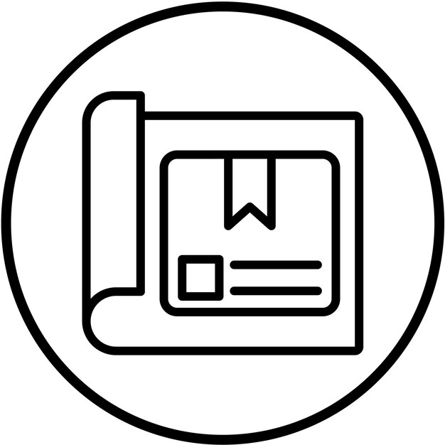 Estilo del icono del proyecto de producto de diseño vectorial