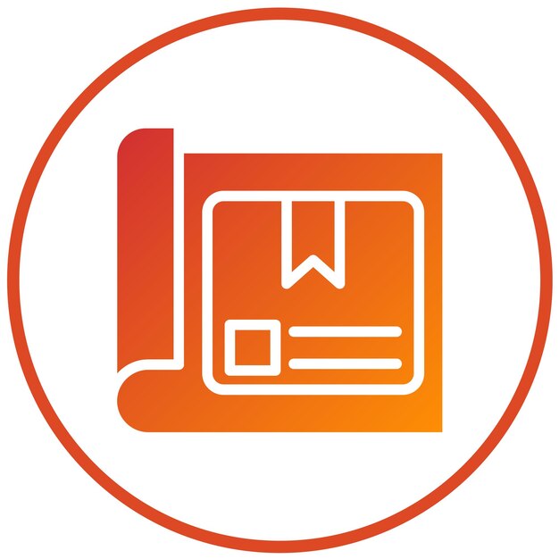 Estilo del icono del proyecto de producto de diseño vectorial