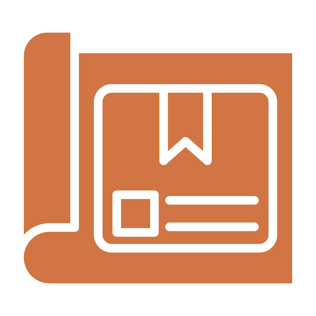 Estilo del icono del proyecto de producto de diseño vectorial