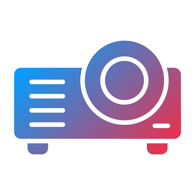 Estilo del icono del proyector de diseño vectorial