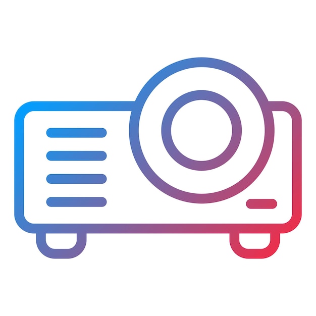 Estilo del icono del proyector de diseño vectorial
