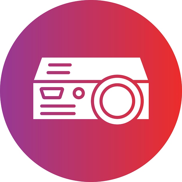 Estilo del icono del proyector de diseño vectorial