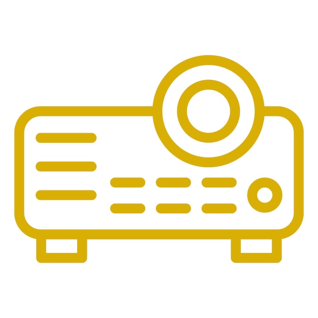 Estilo del icono del proyector de diseño vectorial