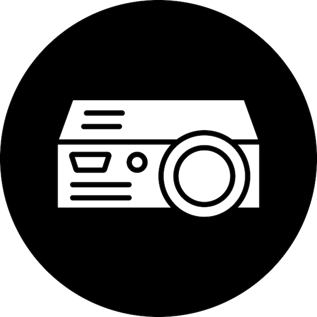 Vector estilo del icono del proyector de diseño vectorial