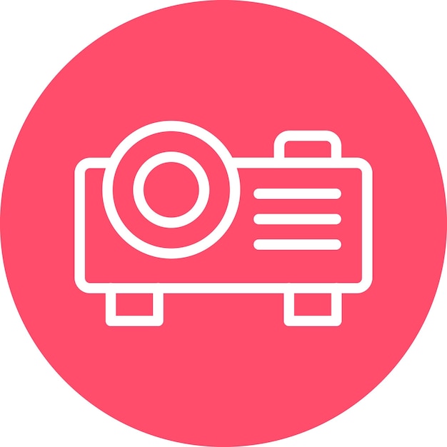 Estilo del icono del proyector de diseño vectorial