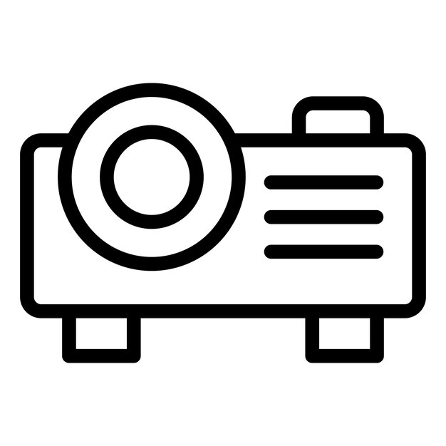 Estilo del icono del proyector de diseño vectorial