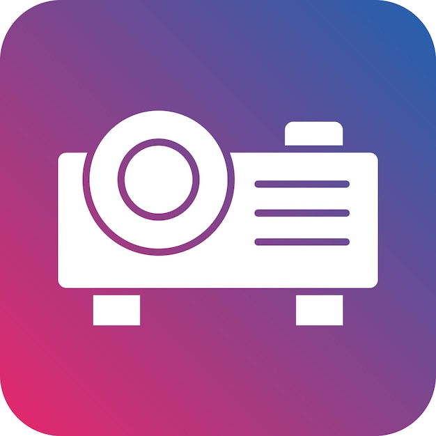 Estilo del icono del proyector de diseño vectorial