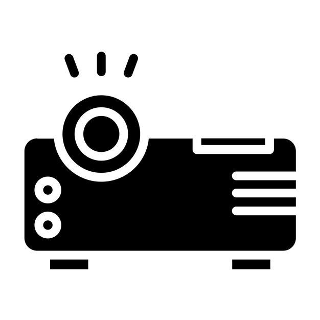 Estilo del icono del proyector de diseño vectorial