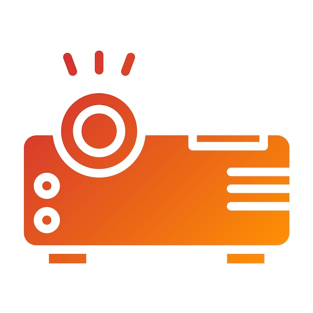 Estilo del icono del proyector de diseño vectorial